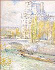 Famous Pont Paintings - Le Louvre et le Pont Royal